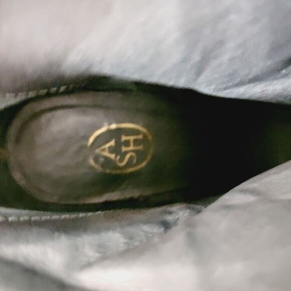 ASH Wedge Ankle Boots Women's Leather Fur Cuff Zip Studs Sz 7.5 EU 38 Gray Taupe - Picture 8 of 13